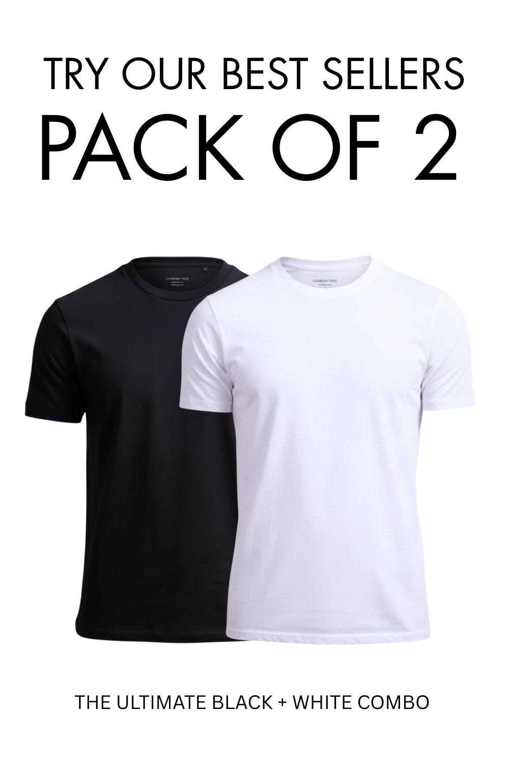 Carbon Lightweight Black and White Pack of 2