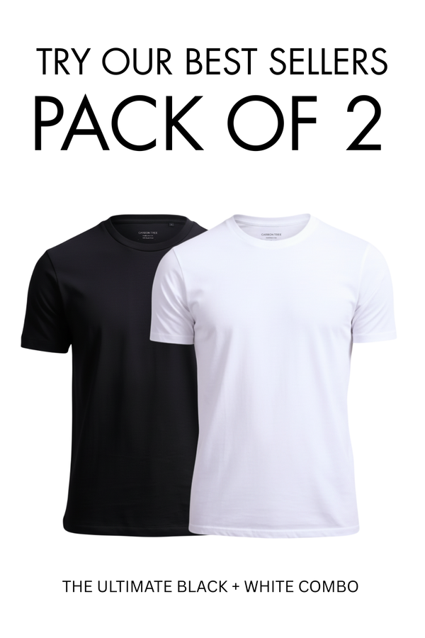 Carbon Lightweight Black and White Pack of 2