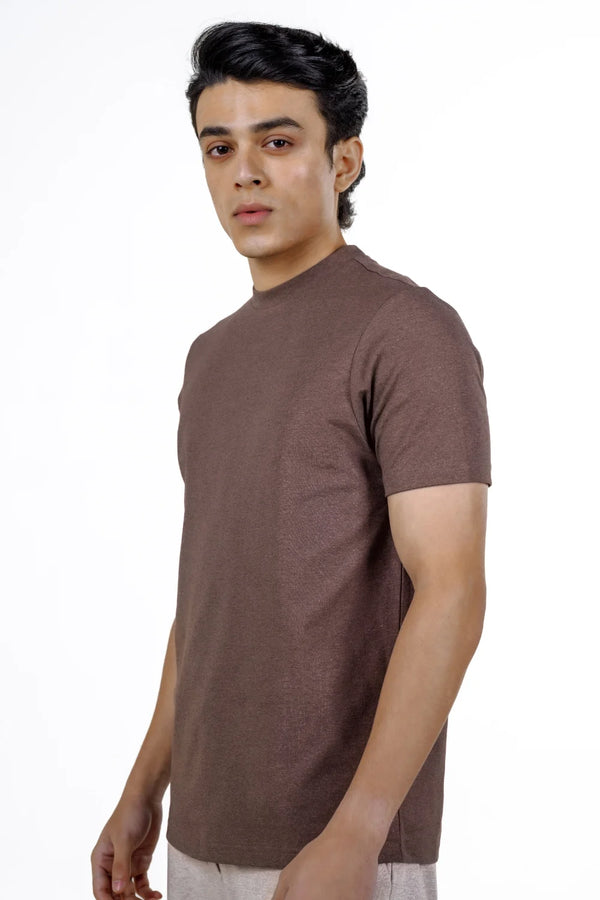 Carbon Heavyweight T-Shirt – Sorona™ (Dark Brown Melange)