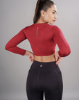 Cropped Active Tee (Red Rush)