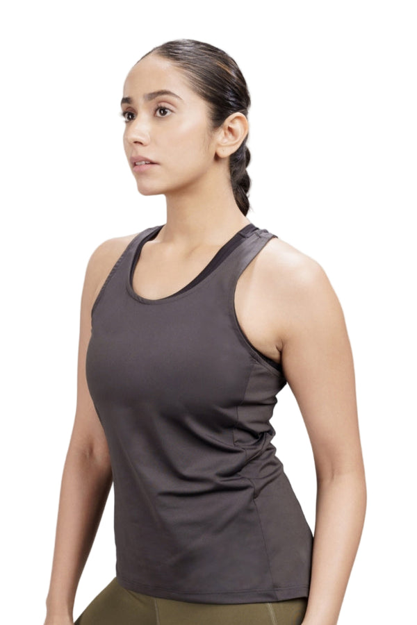 Bio Active Tank – EcoCiclo™ Biodegradable Polyester (Coal Grey)