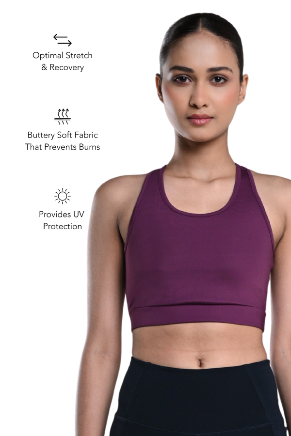 Racerback Active Bra (Deep Purple)