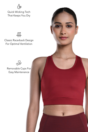 Racerback Active Bra (Red Rush)