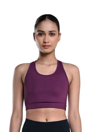Racerback Active Bra (Deep Purple)