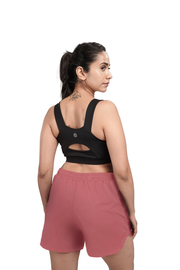Bio Active Shorts – EcoCiclo™ Biodegradable Polyester (Mauve Wood)