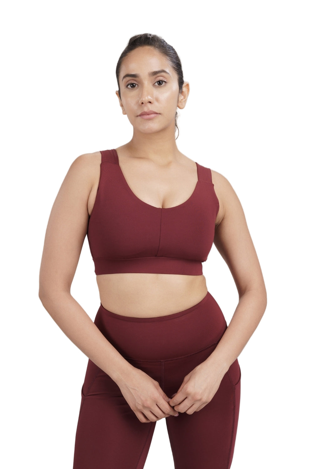 U-Neck Active Bra (Sangria)