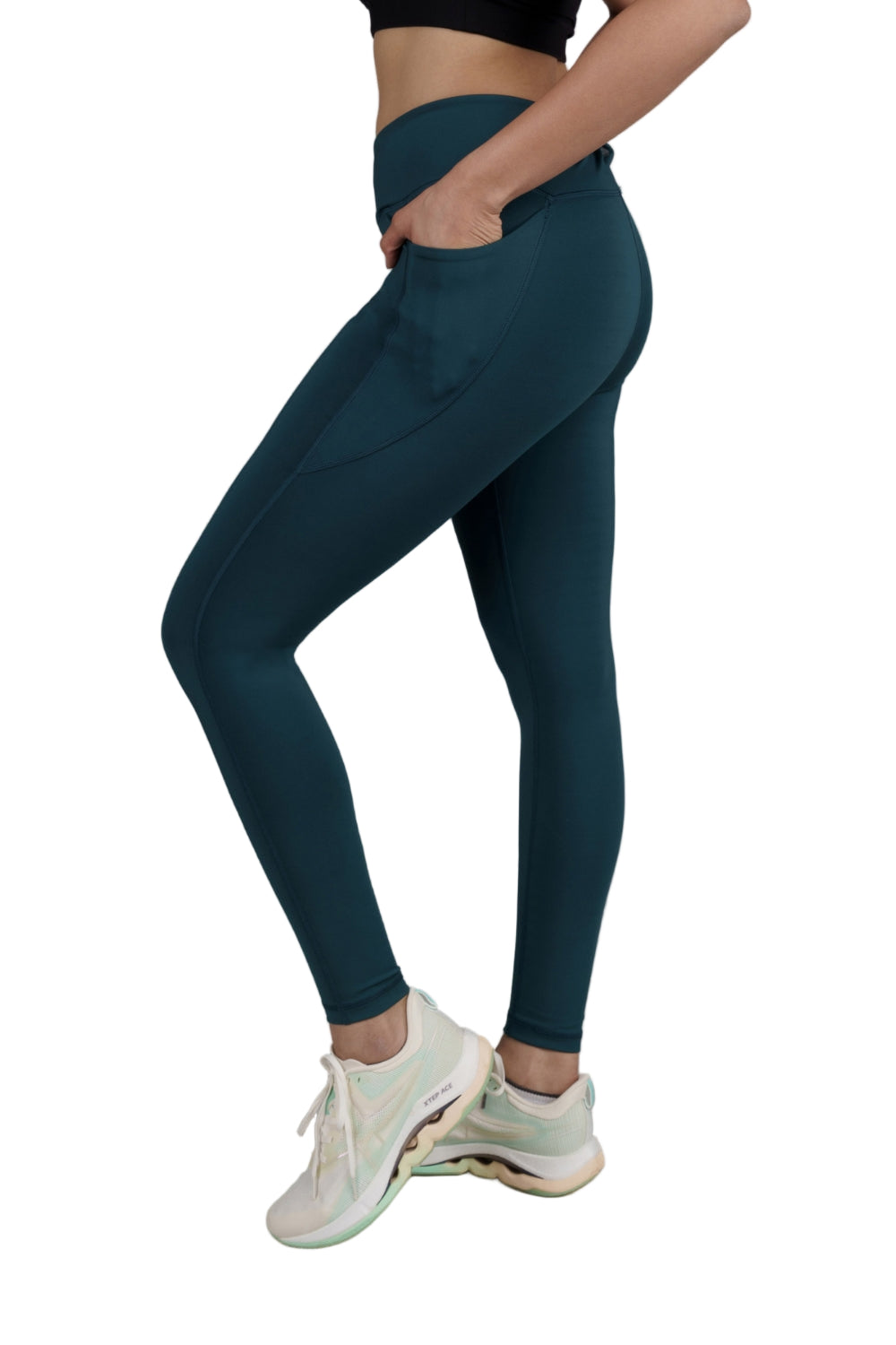 Carbon Crossband Legging (Deep Teal)