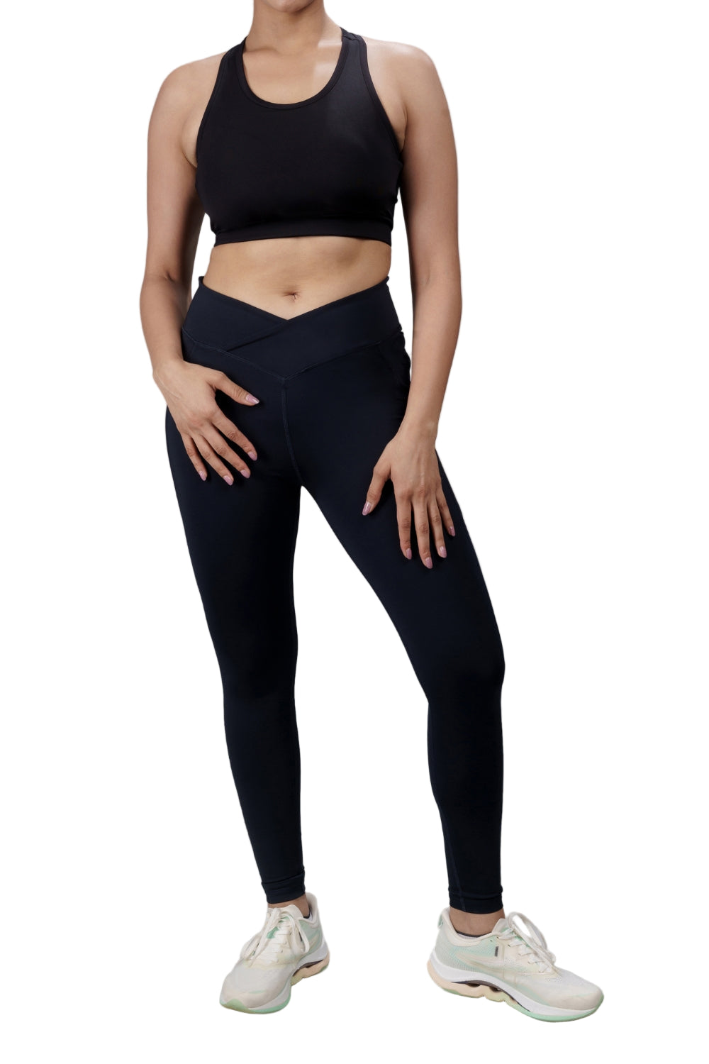 Carbon Crossband Legging (Midnight Navy)