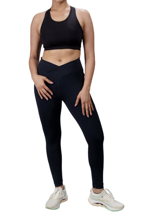 Carbon Crossband Legging (Midnight Navy)