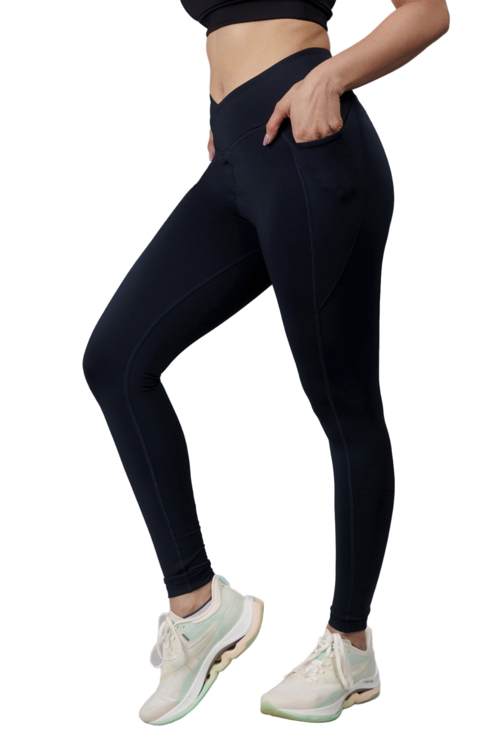 Carbon Crossband Legging (Midnight Navy)