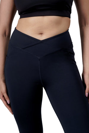 Carbon Crossband Legging (Midnight Navy)