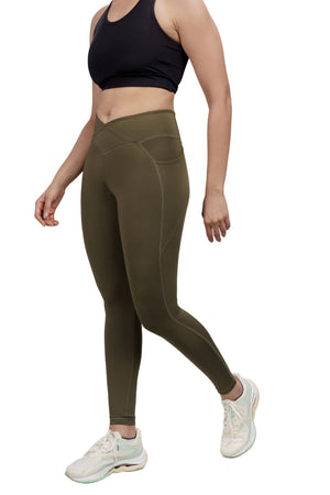 Carbon Crossband Legging (Sage Green)