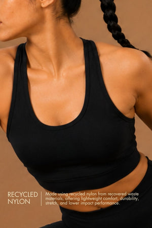 Racerback Active Bra (Carbon Black)
