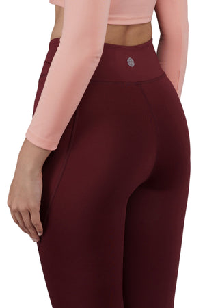 Carbon Crossband Legging (Sangria)