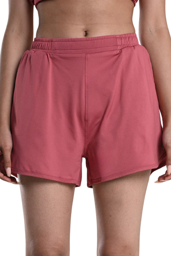 Bio Active Shorts – EcoCiclo™ Biodegradable Polyester (Mauve Wood)