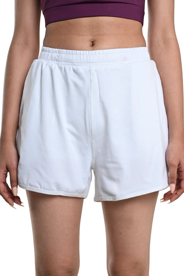 Bio Active Shorts – EcoCiclo™ Biodegradable Polyester (Chalk)