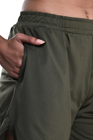 Bio Active Shorts – EcoCiclo™ Biodegradable Polyester (Sage Green)