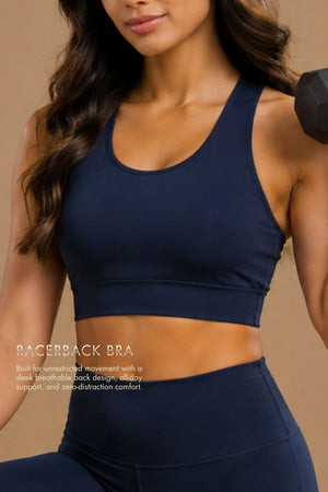 Racerback Active Bra (Midnight Navy)