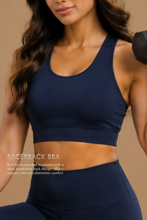 Racerback Active Bra (Midnight Navy)