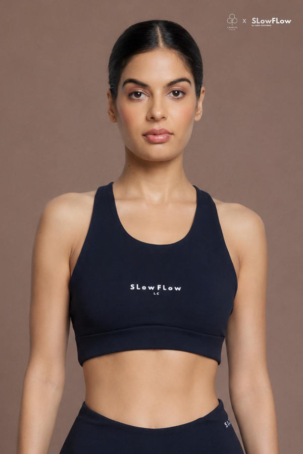 SlowFlow Essential Sports Bra (Carbon Black)