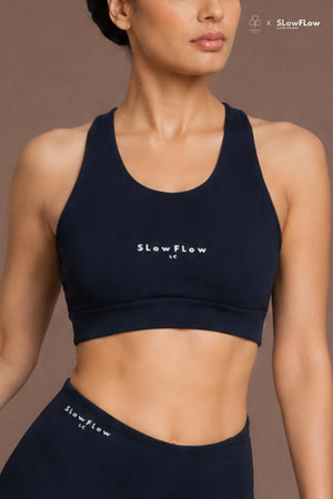 SlowFlow Essential Sports Bra (Carbon Black)