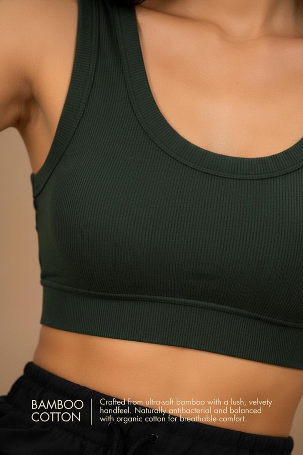 Bamboo Bra (Pine Green)