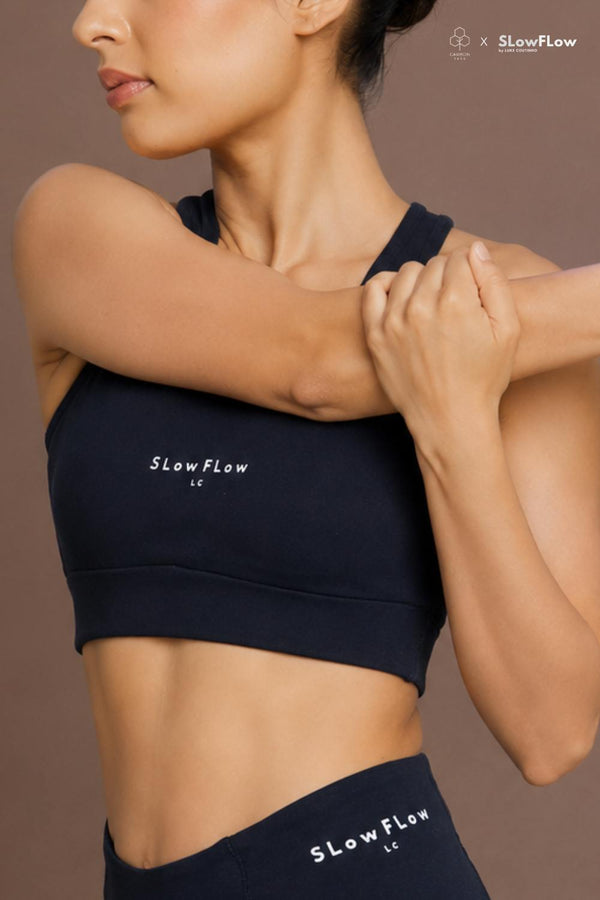 SlowFlow Essential Sports Bra (Carbon Black)