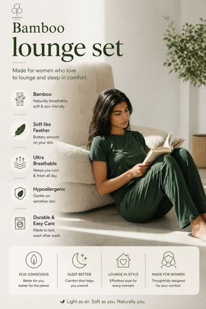 Women’s Bamboo Lounge Set (Pine Green)