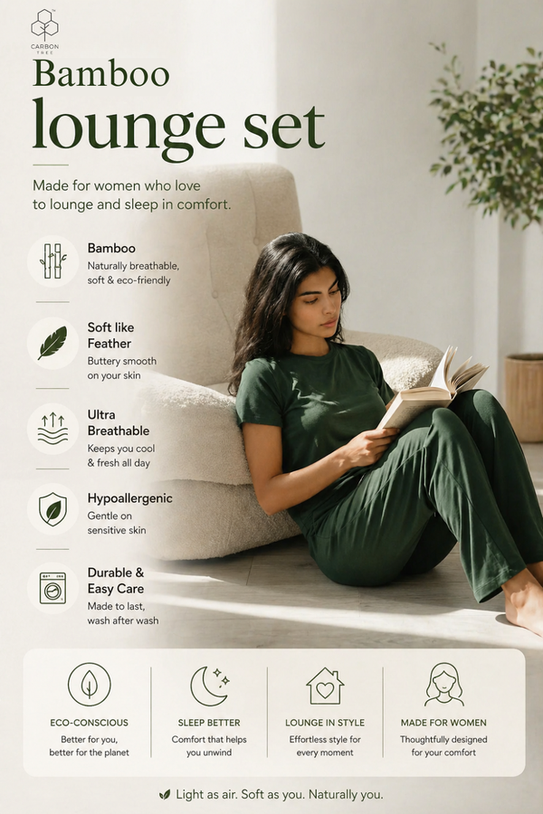 Women’s Bamboo Lounge Set (Pine Green)