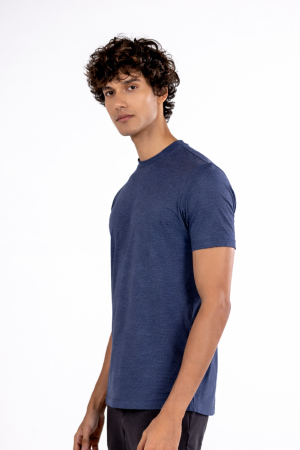 Carbon Heavyweight Melange T-Shirt – Sorona™ (Denim Melange)