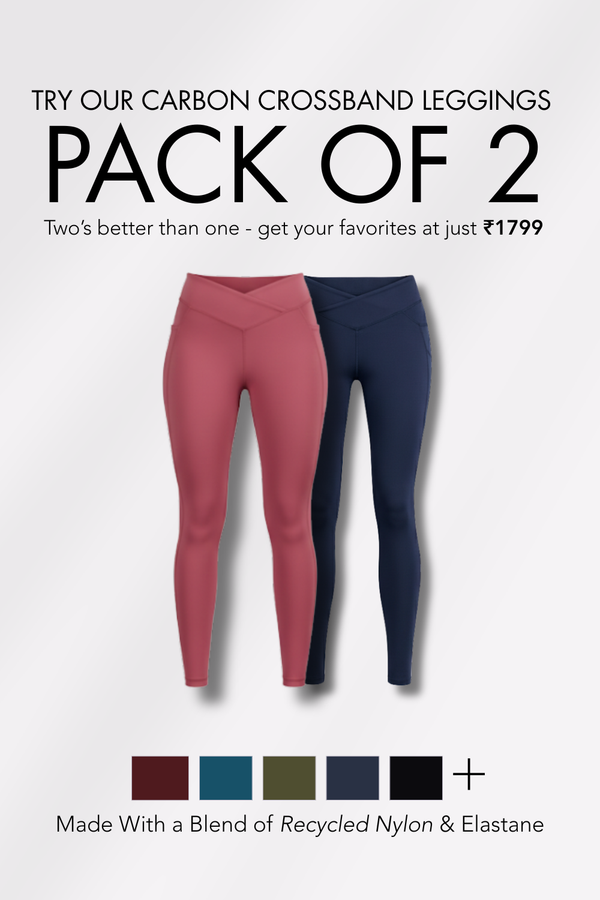 Carbon Crossband Leggings - Pack of 2
