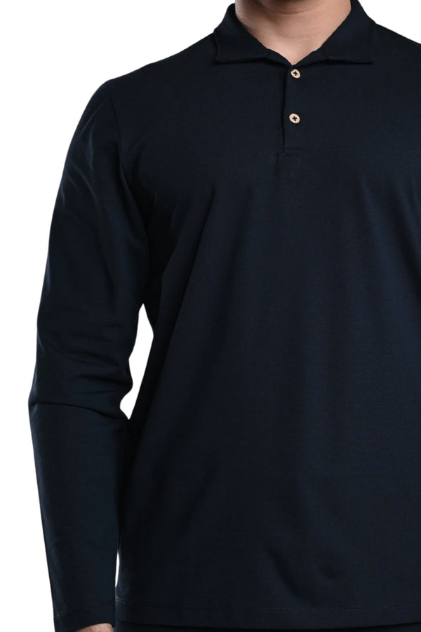 Full Sleeve Polo (Carbon Black)