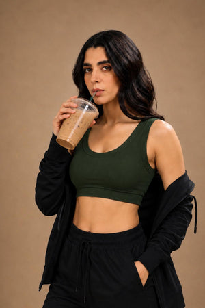 Bamboo Bra (Pine Green)