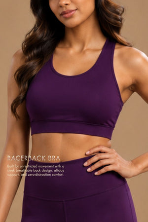 Racerback Active Bra (Deep Purple)