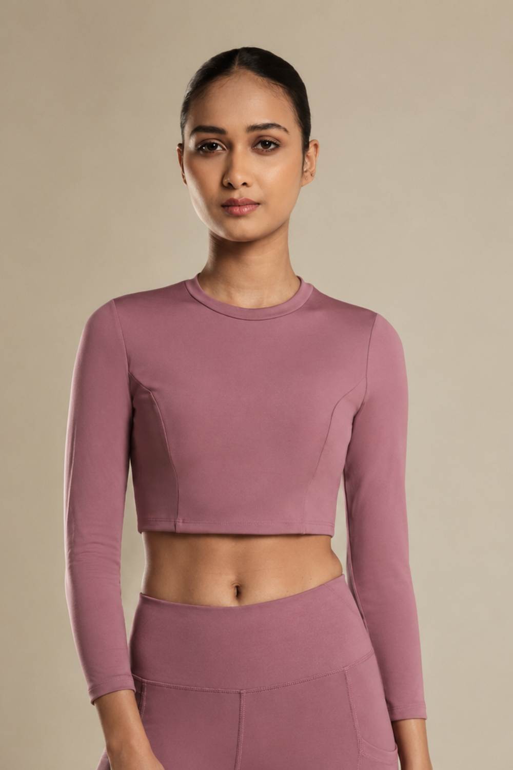 Cropped Active Tee (Mellow Mauve)