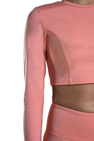 Cropped Active Tee (Peach)