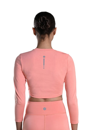 Cropped Active Tee (Peach)