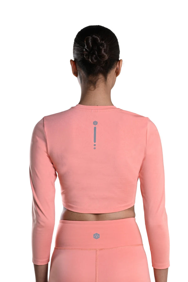 Cropped Active Tee (Peach)