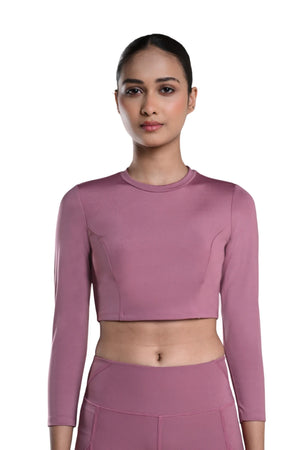 Cropped Active Tee (Mellow Mauve)
