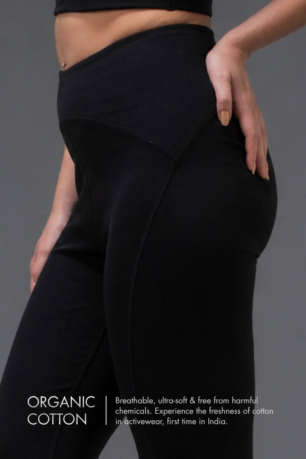 Organic Cotton High-Waist Leggings (Carbon Black)
