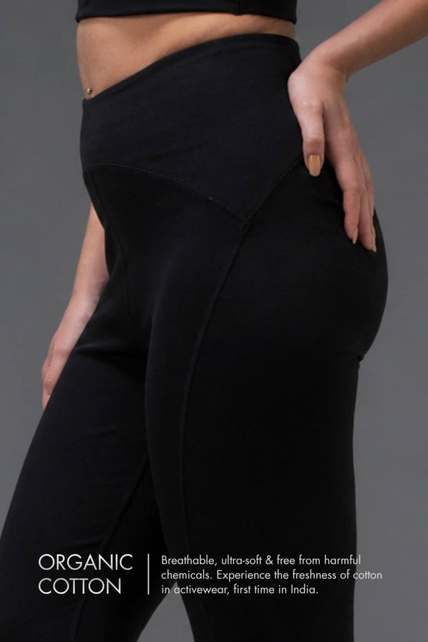 Organic Cotton High-Waist Leggings (Carbon Black)