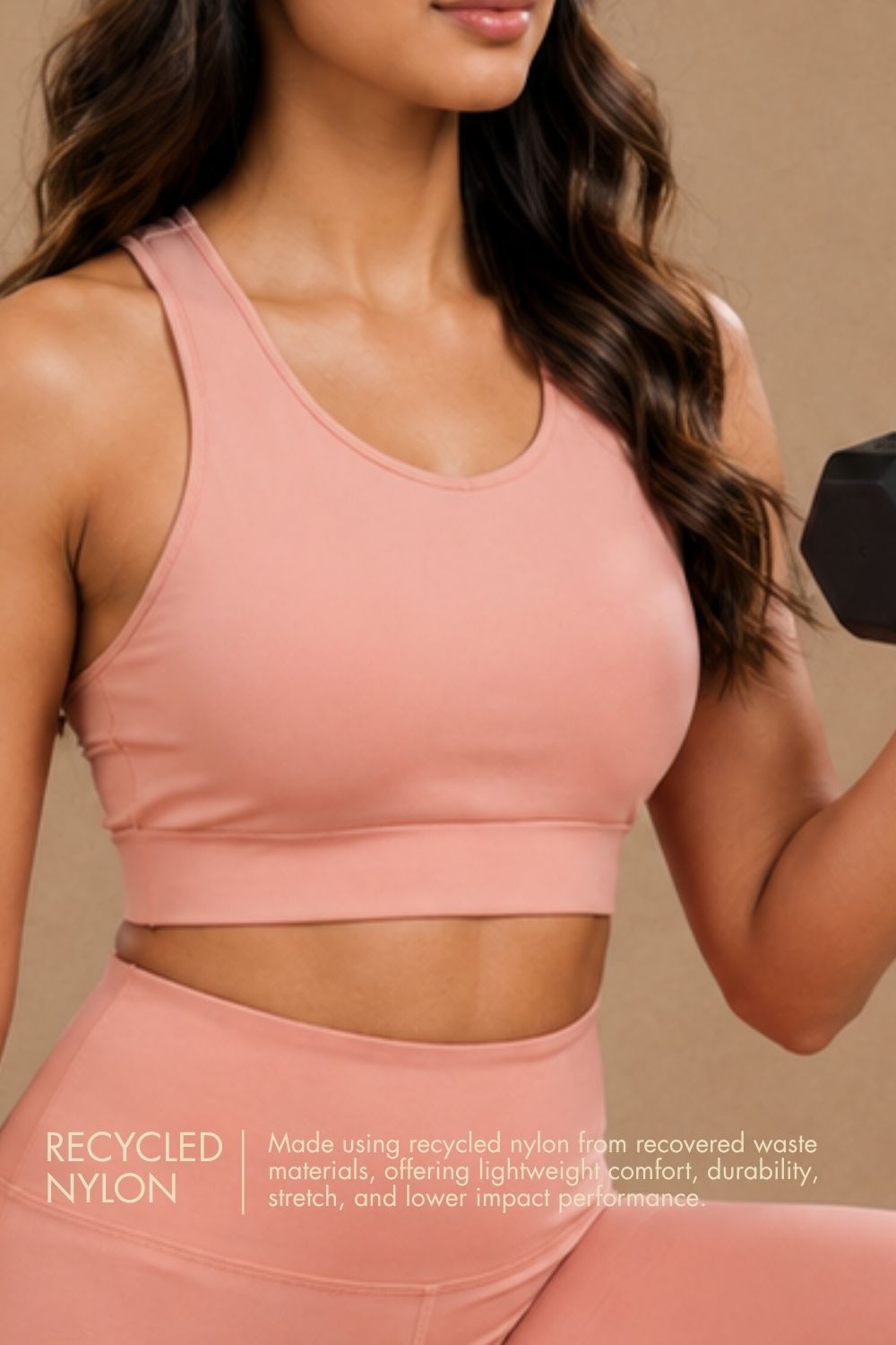 Racerback Active Bra (Peach)