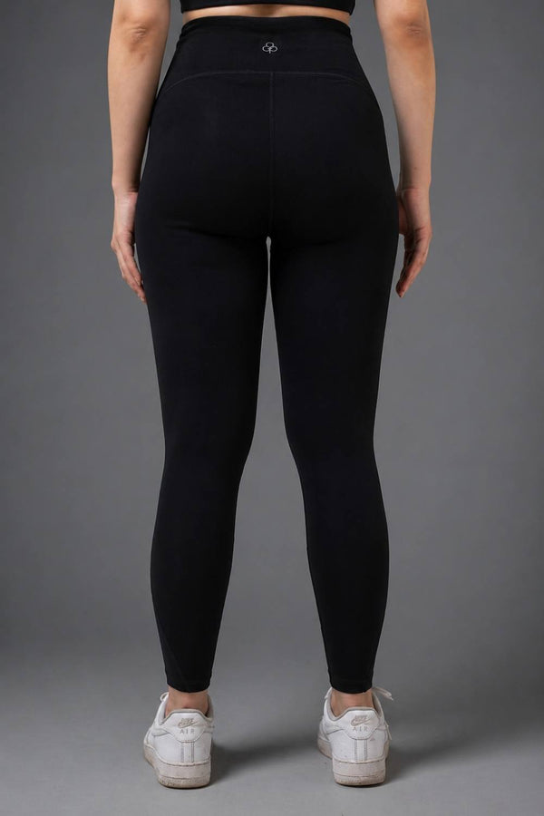 Organic Cotton High-Waist Leggings (Carbon Black)