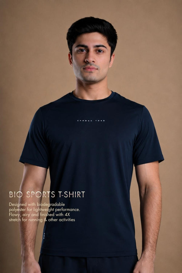 Men’s Bio Sports T-Shirt – EcoCiclo™ Biodegradable Polyester (Midnight Navy)