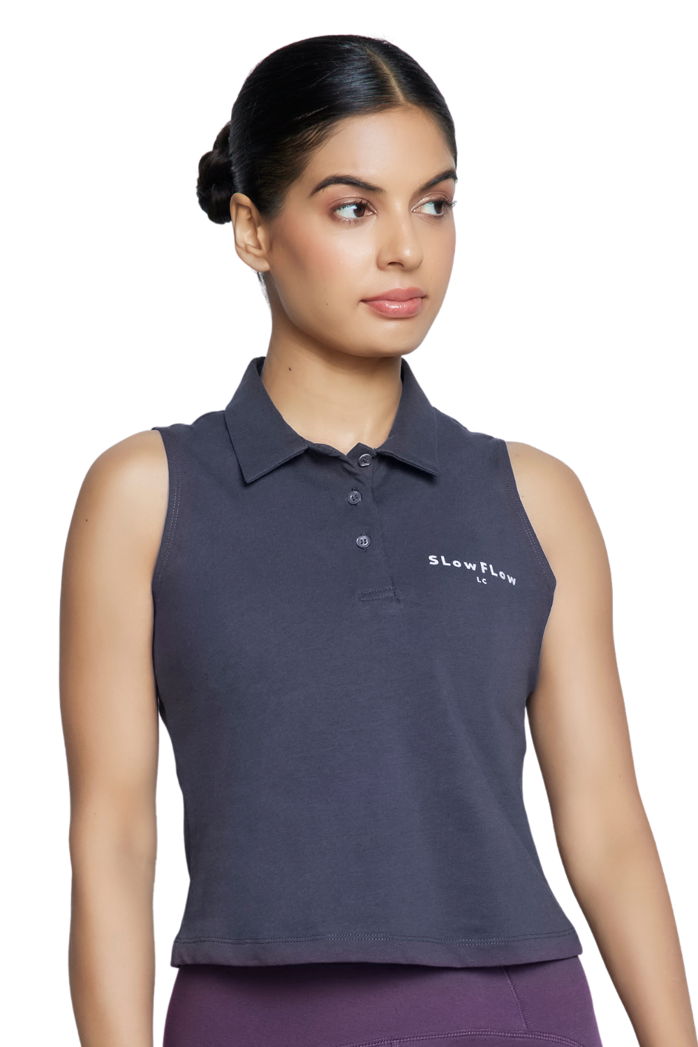 Organic Cotton Courtside Polo (Charcoal)