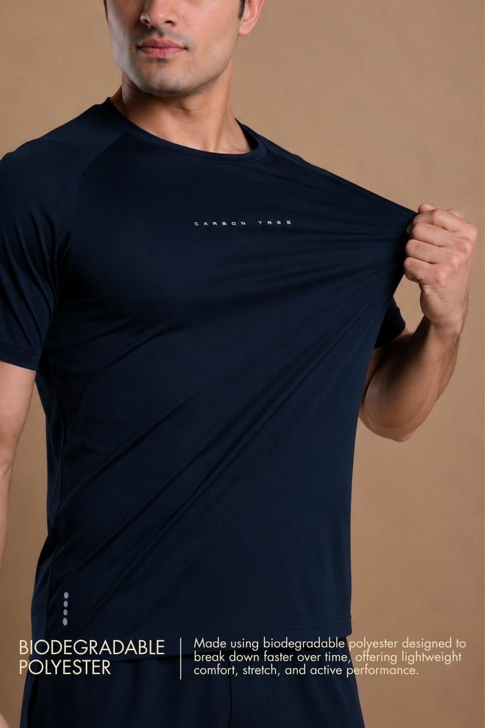 Men’s Bio Sports T-Shirt – EcoCiclo™ Biodegradable Polyester (Midnight Navy)
