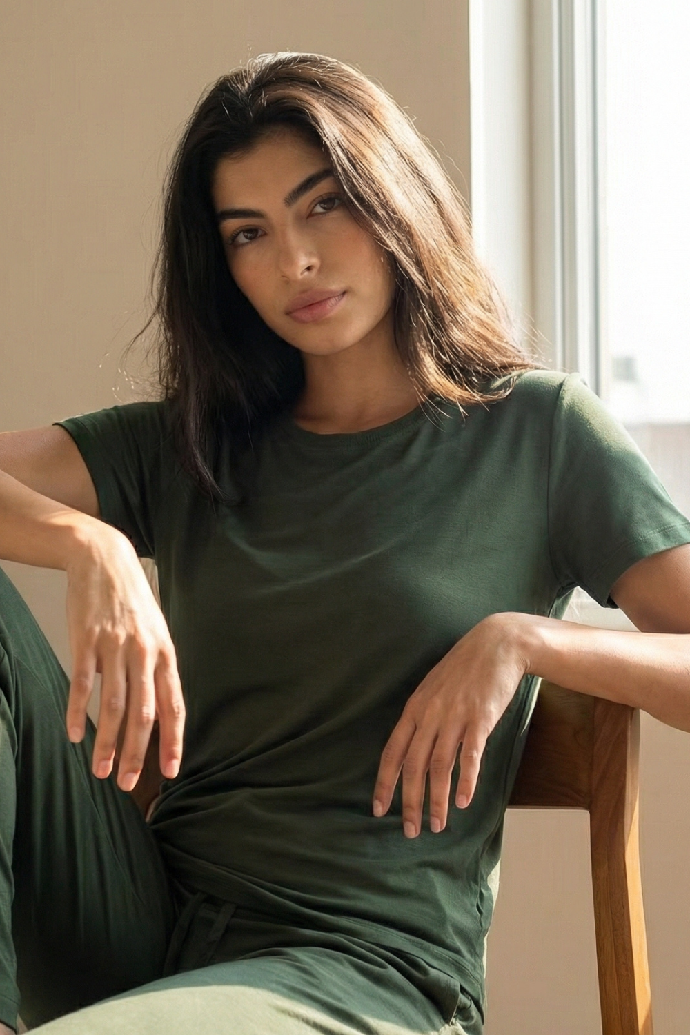 Women’s Ultra Soft Bamboo Tee (Pine Green)