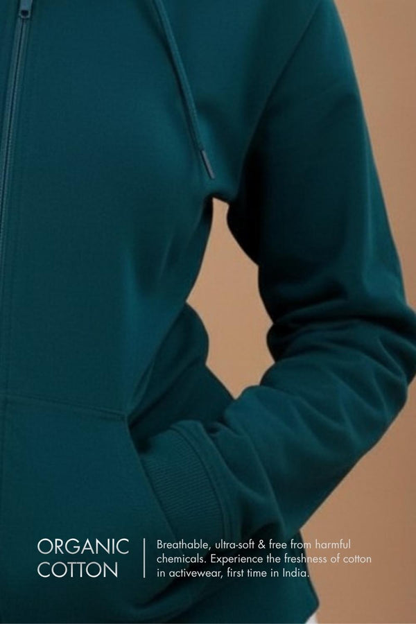 Women’s Cropped Hoodie (Deep Teal)