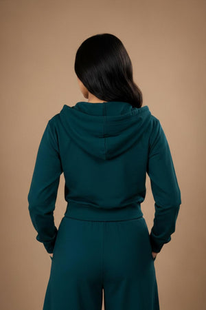 Women’s Cropped Hoodie (Deep Teal)