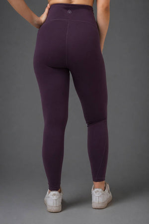 Organic Cotton High-Waist Leggings (Plum)